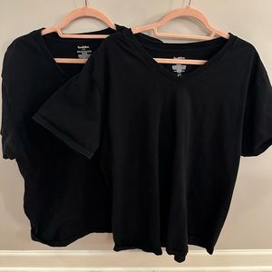 2 Goodfellows V-neck black T-shirts